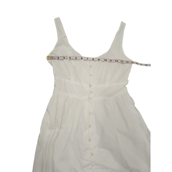 J.Crew Button-front cotton poplin dress White Sz 0 - Picture 11 of 14